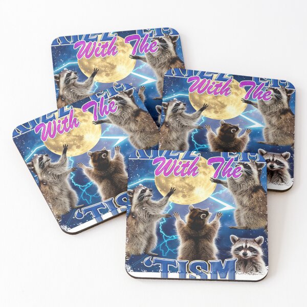 Item preview, Rizz Em With The Tism Meme Autistic Raccoon Funny Rizz designed and sold by CallahanRe.