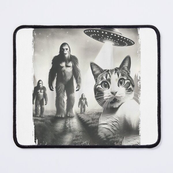 Item preview, Sasquatch Bigfoot Alien Funny Surprised Scared Cat Selfie  designed and sold by CallahanRe.