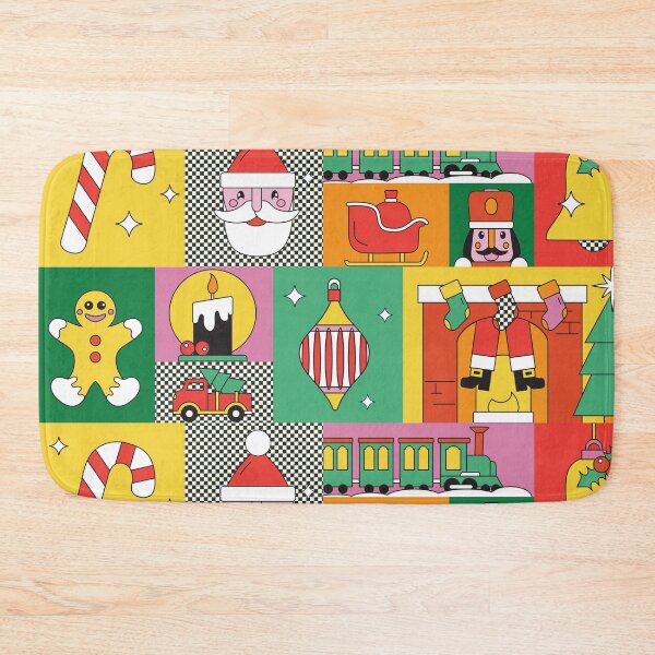 Item preview, Merry Christmas Y2K retro style design with colorful Christmas elements designed and sold by Jdawnink.