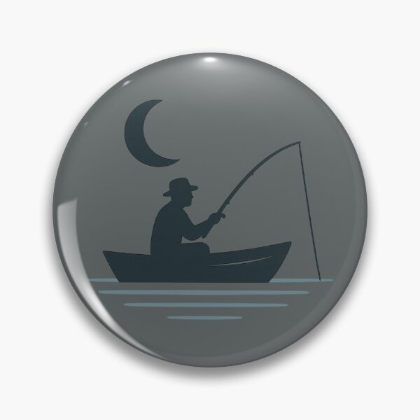 Item preview, Moonlight Fishing Silhouette designed and sold by NoRestDesigns.