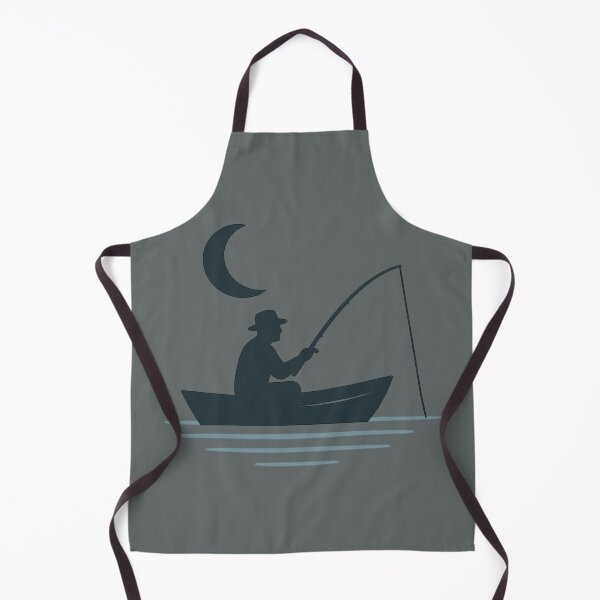 Item preview, Moonlight Fishing Silhouette designed and sold by NoRestDesigns.