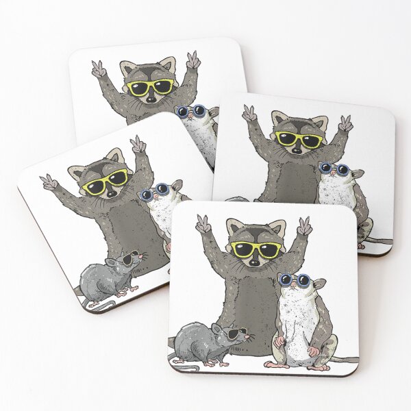 Item preview, Team Trash Opossum Raccoon Rat, Garbage Gang Opossum Raccoon designed and sold by CallahanRe.