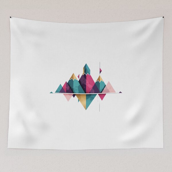 Item preview, Geometric Abstract Mountain Landscape designed and sold by Cynoria.