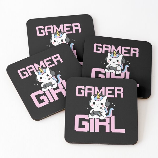 Item preview, Cute Gamer Unicorn Girl – Kawaii Gaming Design designed and sold by deardansouza.