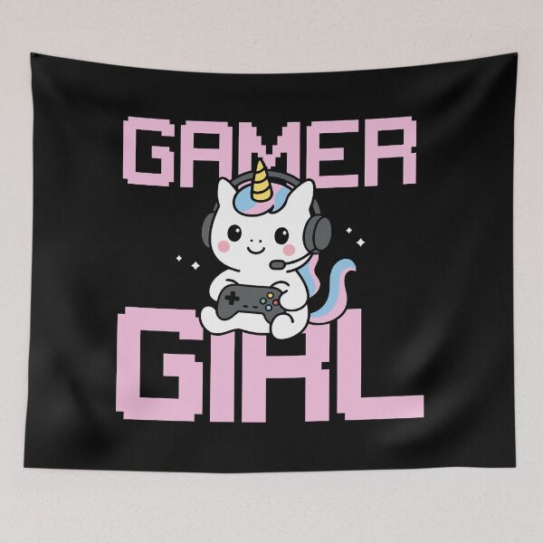 Artikelvorschau, Süßes Gamer-Einhorn-Mädchen – Kawaii Gaming Design entworfen und verkauft von deardansouza.