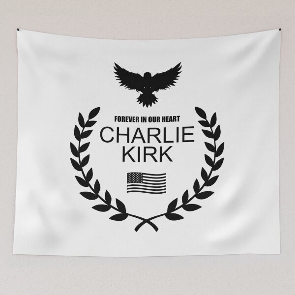 Item preview, Charlie Kirk “Forever In Our Heart" Memorial Patriotic Eagle Wreath designed and sold by JeyVel.