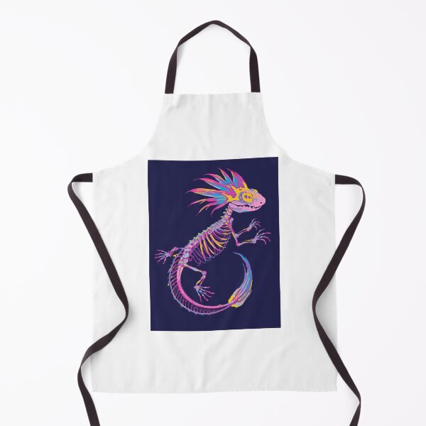 Item preview, Neon Axolotl Skeleton – Vibrant Colorful Lizard Art designed and sold by RetroPop23.