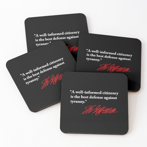 Item preview, Thomas Jefferson - informed citizenry is the best defense against tyranny (red signature) designed and sold by Thelittlelord.