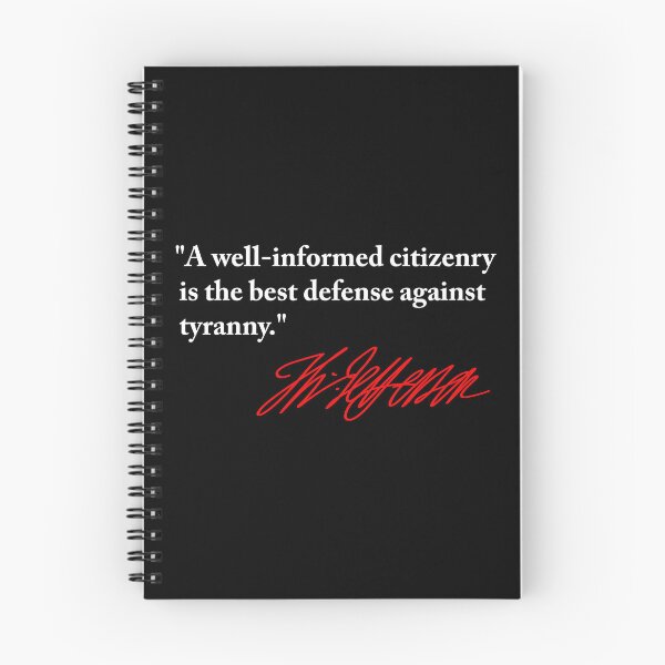 Item preview, Thomas Jefferson - informed citizenry is the best defense against tyranny (red signature) designed and sold by Thelittlelord.