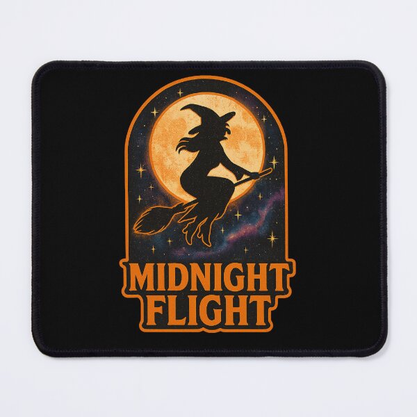 Item preview, Midnight Flight – Vintage Witch on a Broom | Full Moon Halloween Art designed and sold by magicstudiooo.