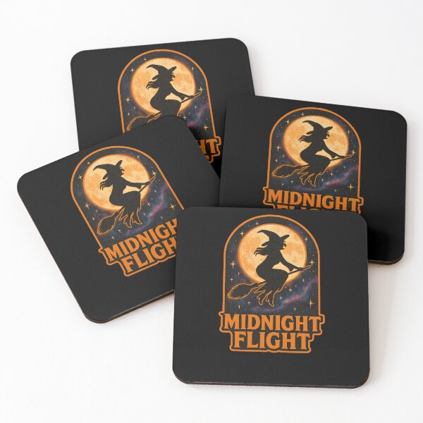 Item preview, Midnight Flight – Vintage Witch on a Broom | Full Moon Halloween Art designed and sold by magicstudiooo.