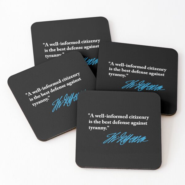 Item preview, Thomas Jefferson - informed citizenry is the best defense against tyranny (blue signature) designed and sold by Thelittlelord.