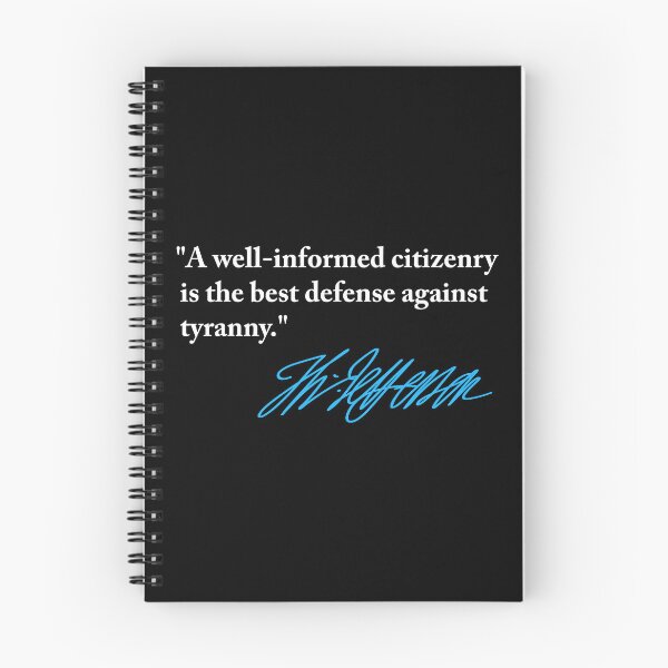Item preview, Thomas Jefferson - informed citizenry is the best defense against tyranny (blue signature) designed and sold by Thelittlelord.