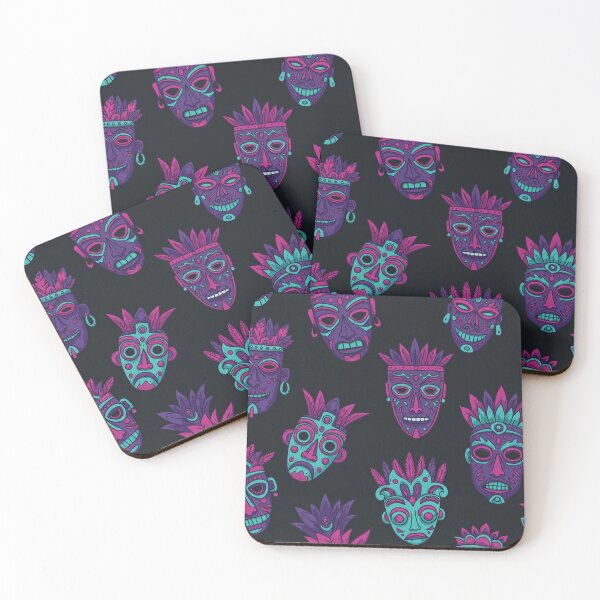 Item preview, Vibrant Hand-Drawn Tribal Masks designed and sold by MySignatureItems.