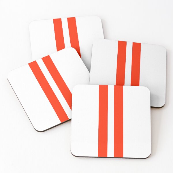 Item preview, Dual Racing Stripes - Large Gap (Red on White) designed and sold by Racing Stripes Only.