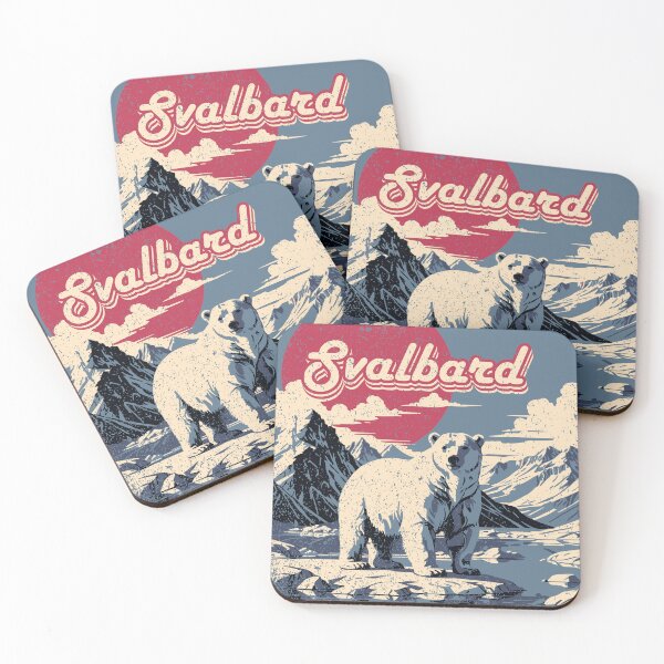 Item preview, Retro Arctic Svalbard Polar Bear  designed and sold by IceEdgeStudio.