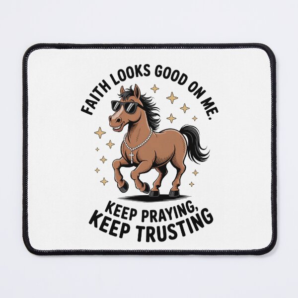 Item preview, Faith Looks Good on Me, Horse Lovers, Couples, Cowboy, Cowgirls, Retro Christian Design designed and sold by Raise2Shine.
