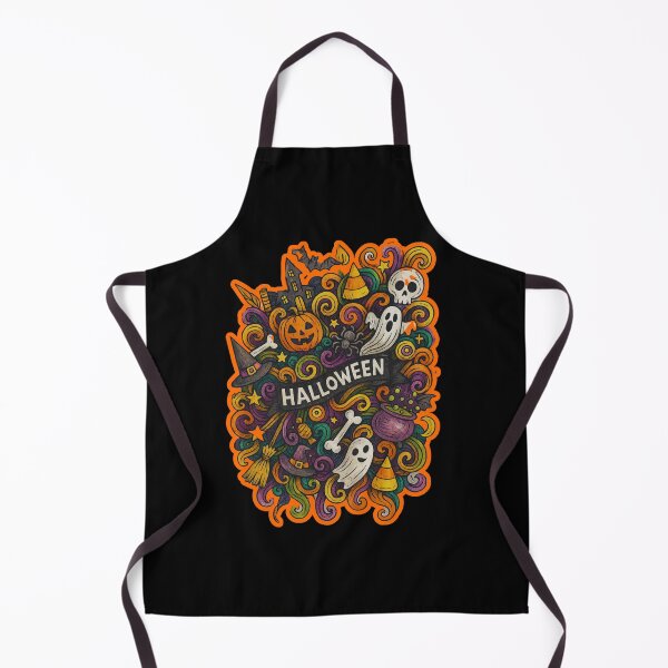 Item preview, Halloween Monsters Doodle Collage designed and sold by Nacho Average Designs.