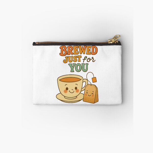 Item preview, Brewed Just for You – Cute Tea Pun Design with Smiling Teacup and Teabag designed and sold by inkoutninja.