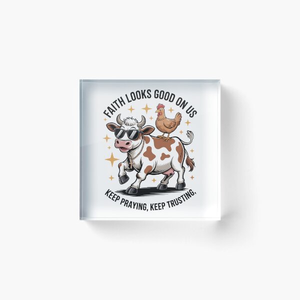 Item preview,  Faith Looks Good on Us, Home Animals Lovers, Couples, Country Farm Family, Retro Christian Design designed and sold by Raise2Shine.