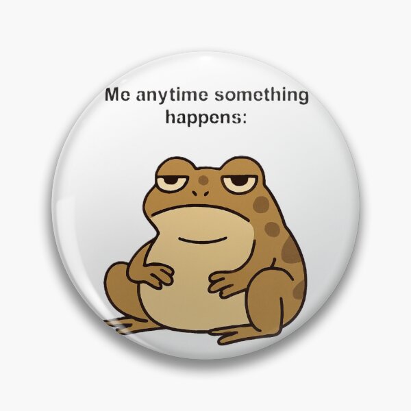 Item preview, Grumpy frog meme illustration designed and sold by Chill Doodles.