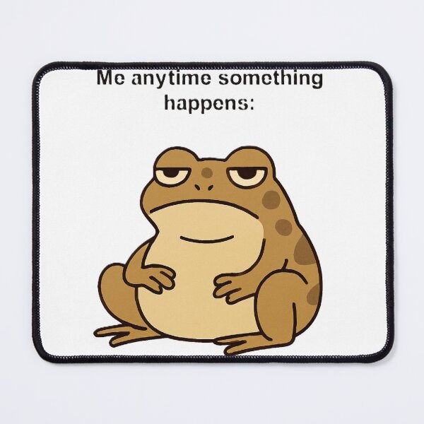 Item preview, Grumpy frog meme illustration designed and sold by Chill Doodles.