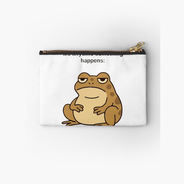 Item preview, Grumpy frog meme illustration designed and sold by Chill Doodles.
