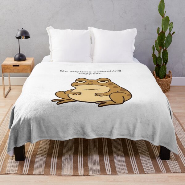 Item preview, Grumpy frog meme illustration designed and sold by Chill Doodles.