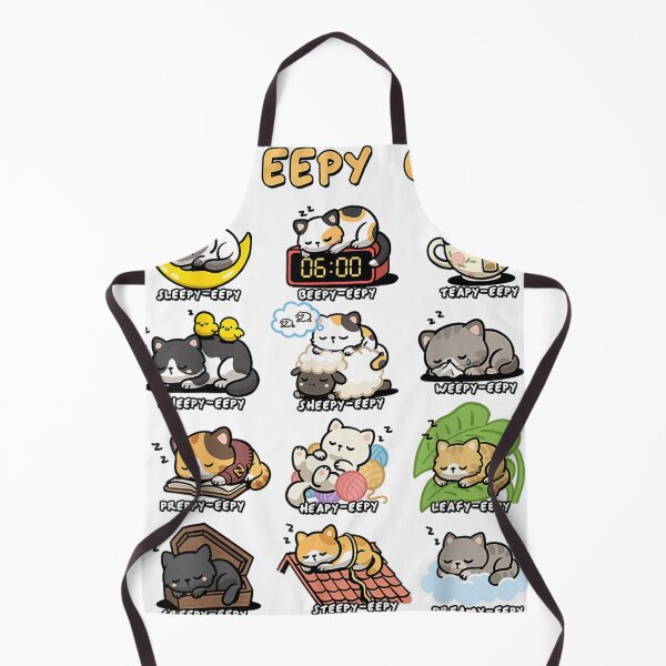 Item preview, The Eepy Cats Funny Sleeping Cat Pun Collection Shapes Cute designed and sold by cretegracieuk.