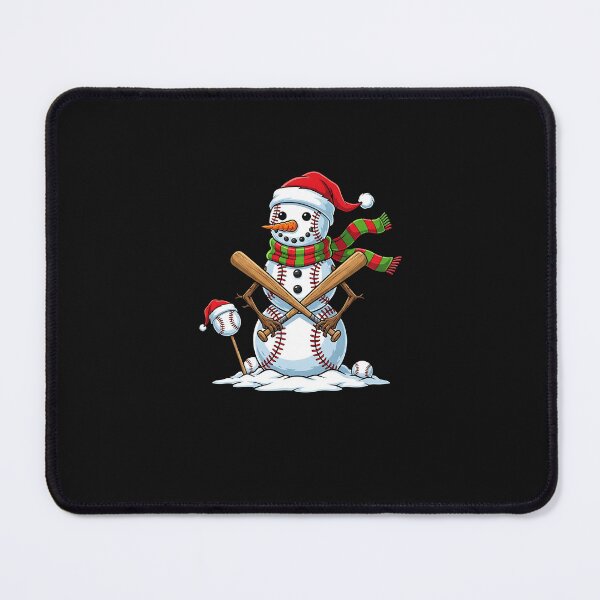 Artikelvorschau, Baseball Weihnachten Schneemann spielt Baseball entworfen und verkauft von facegm.
