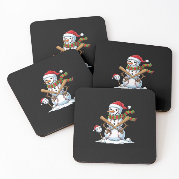 Artikelvorschau, Baseball Weihnachten Schneemann spielt Baseball entworfen und verkauft von facegm.