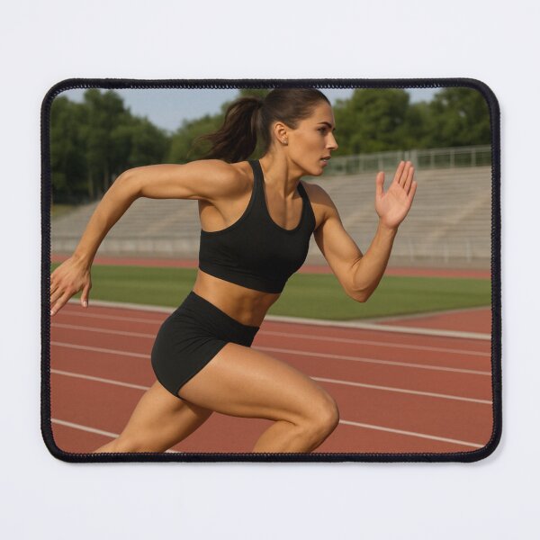 Item preview, Horizontal Track Athlete in an All Black Sportswear designed and sold by Toonlympics.