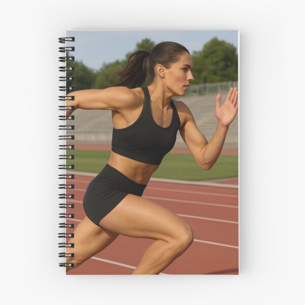 Item preview, Horizontal Track Athlete in an All Black Sportswear designed and sold by Toonlympics.