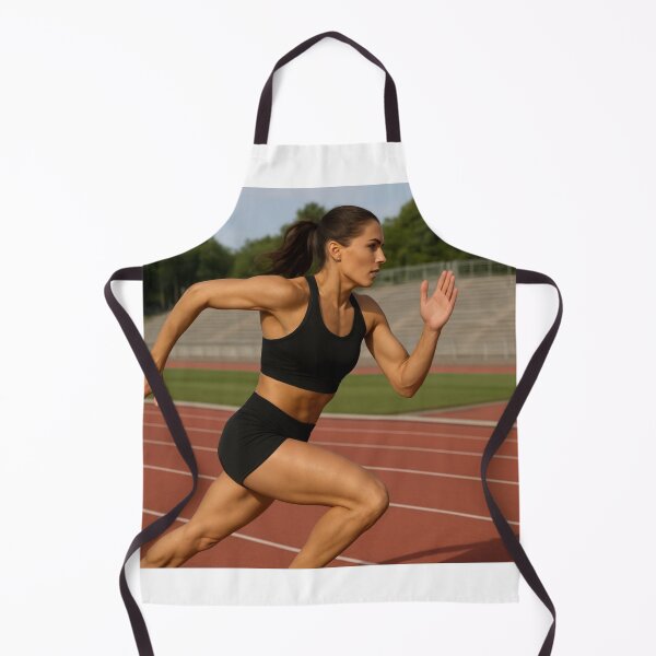 Item preview, Horizontal Track Athlete in an All Black Sportswear designed and sold by Toonlympics.