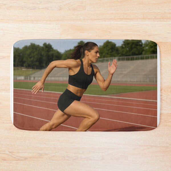 Item preview, Horizontal Track Athlete in an All Black Sportswear designed and sold by Toonlympics.