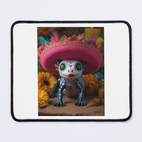 Item preview, Sombrero Axolotl Calavera – Day of the Dead Mexican Folk Art designed and sold by RetroPop23.