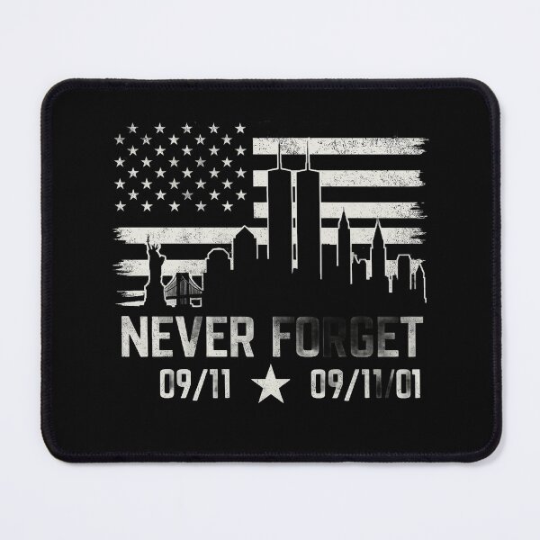 Item preview, Never Forget 09/11 – New York Skyline with Twin Towers and USA Flag designed and sold by MeixGraphics.
