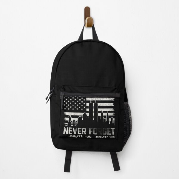 Item preview, Never Forget 09/11 – New York Skyline with Twin Towers and USA Flag designed and sold by MeixGraphics.