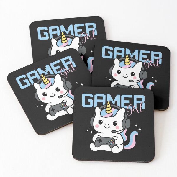 Item preview, Cute Gamer Unicorn Girl – Kawaii Gaming Design designed and sold by deardansouza.