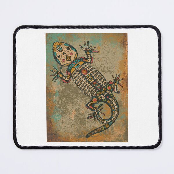Item preview, Aztec Axolotl Art – Tribal Skeleton Amphibian Design designed and sold by RetroPop23.