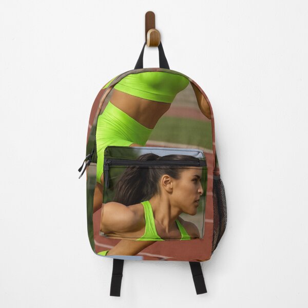 Item preview, Atleta de pista vertical con traje verde neón brillante designed and sold by Toonlympics.