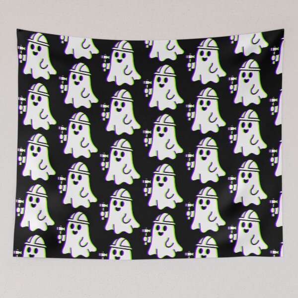 Item preview, Construction Ghost – Glitch RGB Tradesman Halloween Crew Design designed and sold by Taans-Creation.