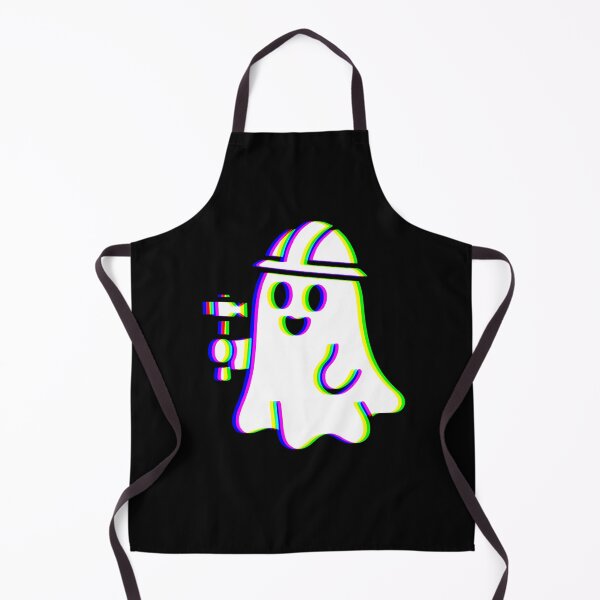 Item preview, Construction Ghost – Glitch RGB Tradesman Halloween Crew Design designed and sold by Taans-Creation.