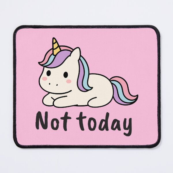 Item preview, Not Today Unicorn – Cute Kawaii Pastel Design designed and sold by deardansouza.