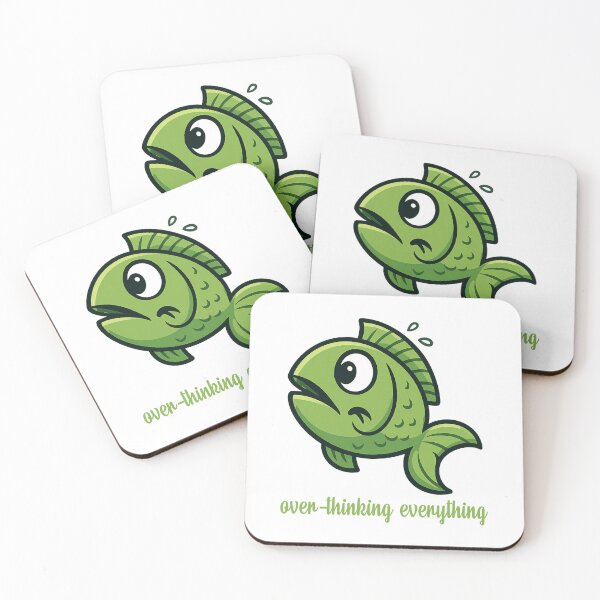 Item preview, Over-Thinking Everything – Funny Relatable Cartoon Design designed and sold by CanSparkleArt.