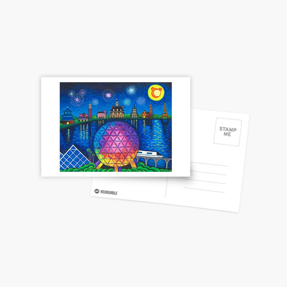 Starry Night Over Epcot Postcard