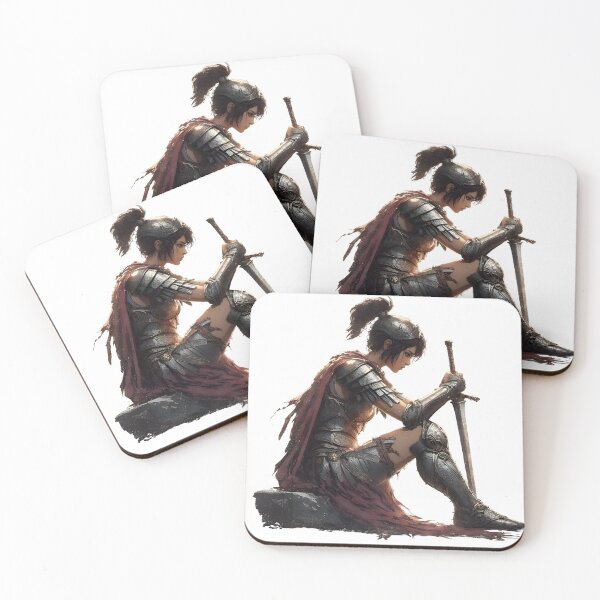 Item preview, Spartan Warrior – Epic Spartan Woman Resting after a Victory Artwork designed and sold by Lag-Threads.