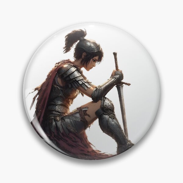 Item preview, Spartan Warrior – Epic Spartan Woman Resting after a Victory Artwork designed and sold by Lag-Threads.