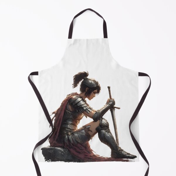 Item preview, Spartan Warrior – Epic Spartan Woman Resting after a Victory Artwork designed and sold by Lag-Threads.