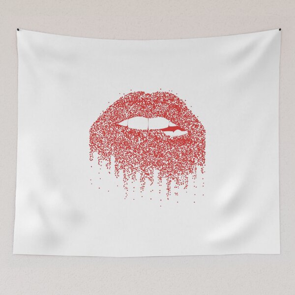 Item preview, Dripping Red Lips Pop Art Design designed and sold by The secret storage room.